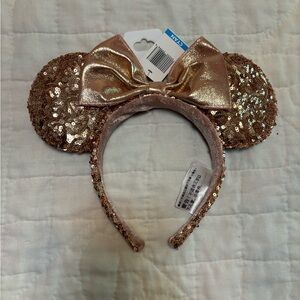 NWT RARE Original Disney Parks Rose Gold Ear Headband